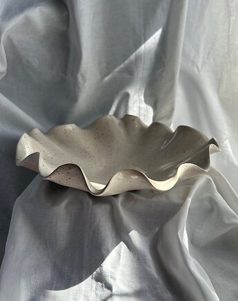 Misa ceramiczna ręcznie robiona, falowane brzegi, ceramika handmade,, Aleksandra Straus Ceramics Studio