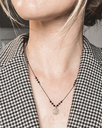 Naszyjnik z zawieszką czarny turmalin, Tiny Stone