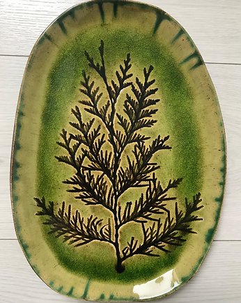 Dekoracyjny talerz  z thują, Ceramika Ana