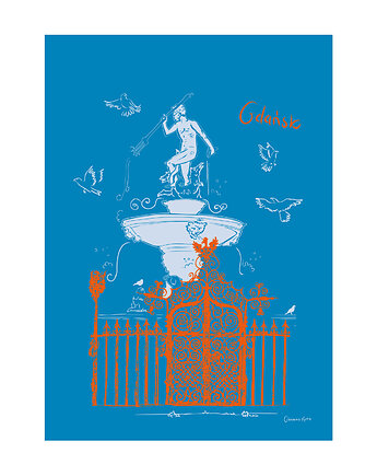Plakat A4 Gdańsk Neptun, Gliniana Kura