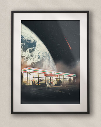 Plakat Czynne całodobowo - Kolaż Fine Art, DAPIDOKA