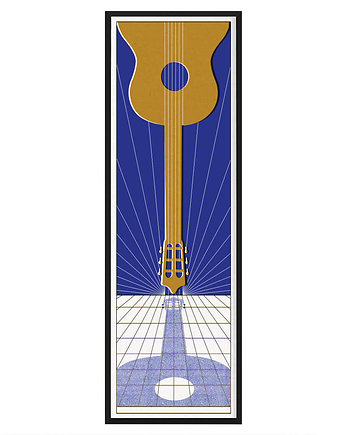 Plakat Gitara blue, Pracownia Witryna