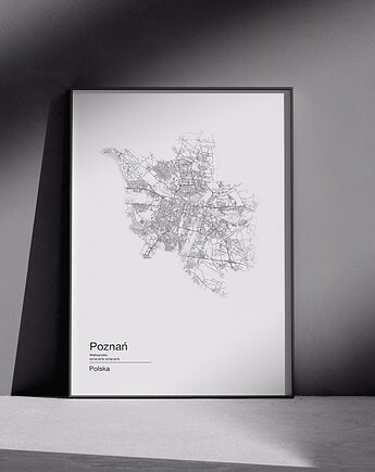 Plakat Mapa minimalistyczna - Poznań, Peszkowski Graphic