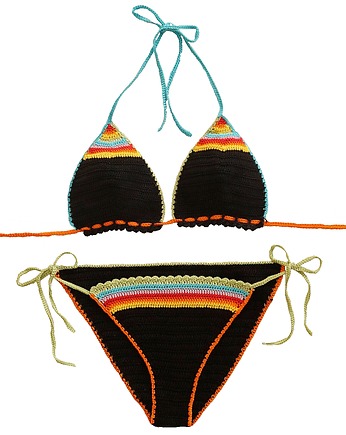 Bikini szydełkowe z akcentem tęczowym, MonDu