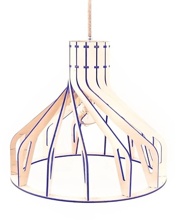 Kolorowa lampa drewniana skandynawska, smxdsgn