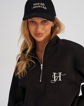 Bluza TROYER ze stójką i zamkiem BLACK & WHITE damska, HARP TEAM