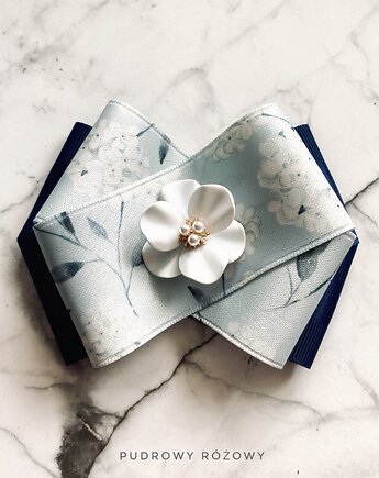 Kwiatowa Brosza  z kwiatem  3d NOWOŚĆ, Pudrowy Różowy