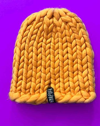 100% merino Czapka Beanie, PANAPUFA