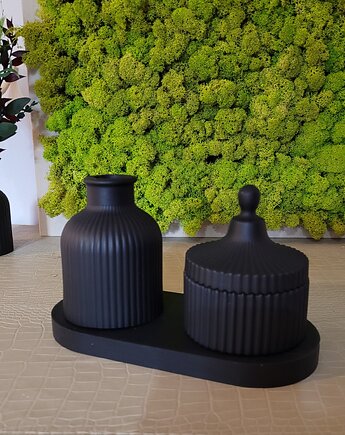 Wazonik + szkatułka na podstawce, Florals&Moss