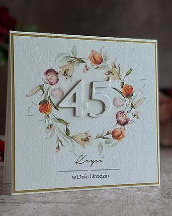 Kartka urodzinowa z kopertą prezentową, BH 65a, Anna Art and Crafts