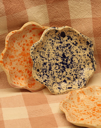 Mały talerzyk z falbanką. Ceramika ręcznie robiona, Lvvia ceramics