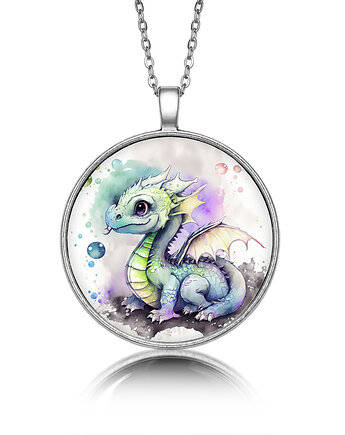 Baśniowy medalion Smok prezent dla dziewczyny żony córki bajkowy fantasy, laluv