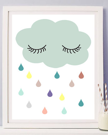 Plakat deszczowa chmurka, MUKI design