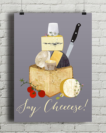 Sery - plakat kuchenny art giclee, minimalmill