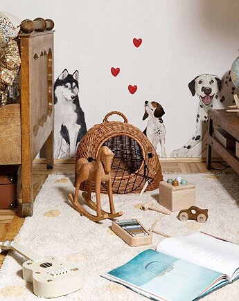Naklejki nad łóżko pieski Dogs are the best, OKAZJE - Prezent na Baby shower