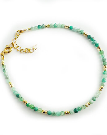 GREEN MOOD  bransoletka SZMARAGDY, kamienie naturalne, Anemon Atelier