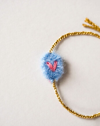 Tkana bransoletka z serduszkiem z regulowanym zapięciem, Słońcem Tkane