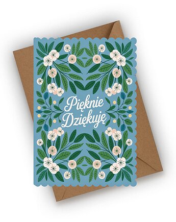 Kartka z podziękowaniem- Pięknie dziękuję, Czarna Owca Karteczki