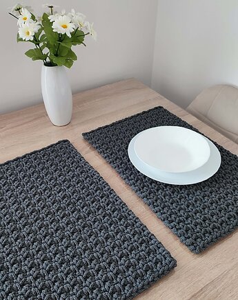 Podkładka szydełkowa prostokątna ze sznurka 30cmx50cm, MISZ MASZ Dorota Tyszko