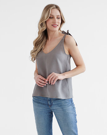 Lniany Top MEADOW TRUE GRAY, so linen!
