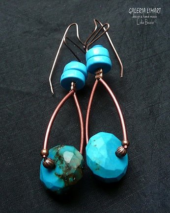 Ekskluzywnie i turkusowo, urocze kolczyki handmade  to super prezent xmas, Galeria Limart