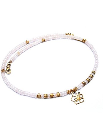 Kwarc różowy vol. 3 /choker/ naszyjnik - Szlachetna kolekcja, KiKa pracownia