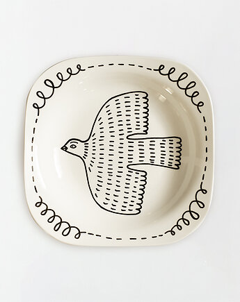 Talerz na ścianę - ptak w locie, EMPE artstudio