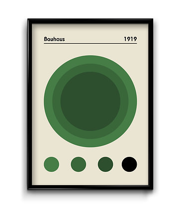 Plakat Bauhaus Green No.2, OSOBY - Prezent dla taty