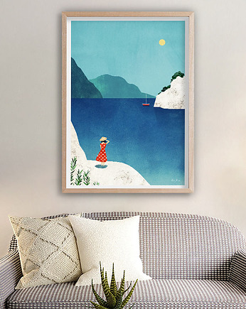 Morze Śródziemne - plakat 50x70 cm - wybrzeże Calanques, minimalmill