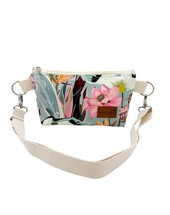 Torebka "Pastelowe kwiaty" welur, MUSHI