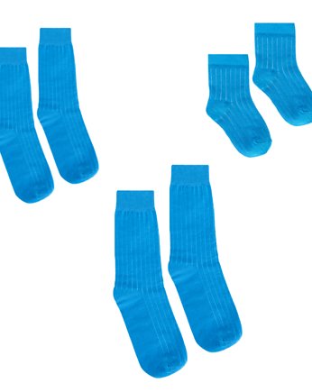 Niebieskie skarpetki w prążki dla Rodziców i Niemowlaka, FAVES. Socks&Friends