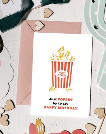 Kartka urodzinowa "Popcorn", Design Your Wedding