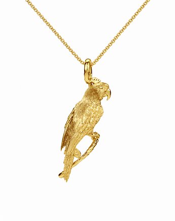 PAPUGA NA GAŁĘZI -naszyjnik srebro, złoto, różowe złoto, ISSI Jewelry