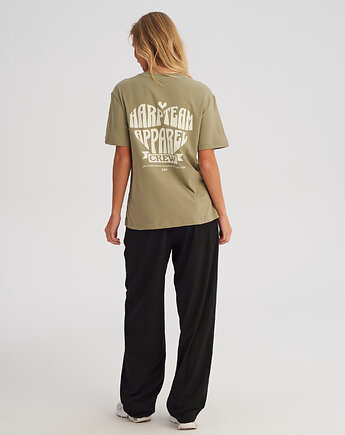 Koszulka damska REGULAR Heart oliwka, HARP TEAM