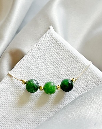 Bransoletka na sznurku z zoistem i hematytami, Gleeme Jewellery