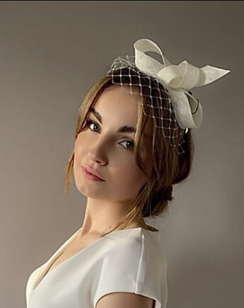 Fascynator Petra ECRU / oraz  inne kolory, MONIKA SAXTON LUXURIOUS MILLINERY