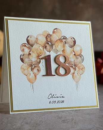 Kartka na 18 urodziny z kopertą prezentową, BH 20, Anna Art and Crafts