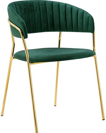 Krzesło Welwetowe Milo Ciemno Zielone, MIA home