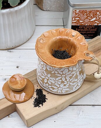 Zaparzacz na kubek z pokrywką, GOceramika