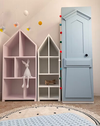 Błękitna szafa dla dziecka z półkami, We made it