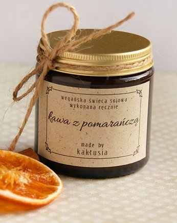 KAWA z POMARAŃCZĄ - świeca sojowa 120ml, kaktusia