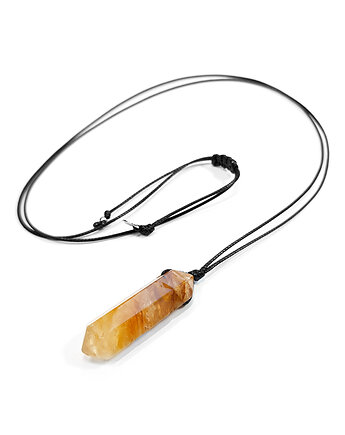 Naszyjnik kwarc z limonitem / golden healer sopel, Magneska