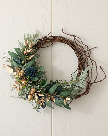 Asymetryczny wianek niebieskimi z ostami (26cm), Lola White