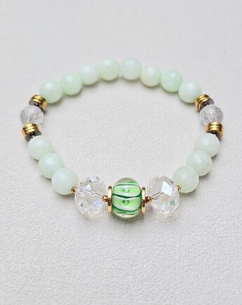 Bransoletka Elastyczna  Zielona Mgiełka, ILEA