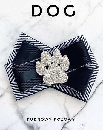 Kolekcja DOG Brosza z łapką wysadzaną kryształkami New, Pudrowy Różowy