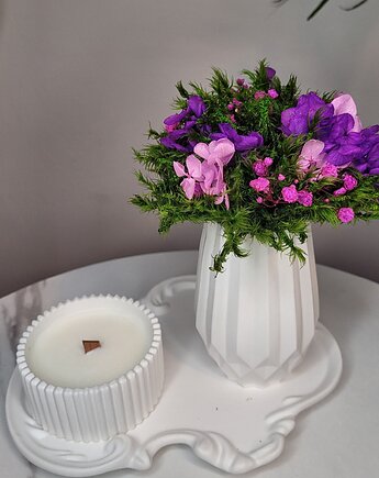 Bukiet w doniczce z stabilizowanym mchem, Florals&Moss