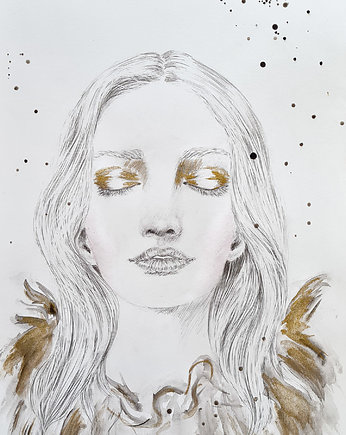 Ilustracja Gold Girl VIII, Glodek Design