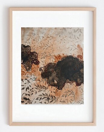 Abstrakcja nr 01 kolekcja Ogród Eden, oryginał, naniby