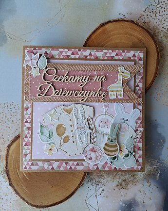 Kartka dla przyszłej mamy dziewczynki, kartka na baby shower, Kartkodzielo