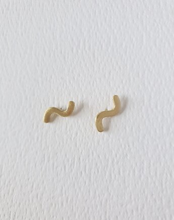 Kolczyki GARDEN OF EDEN mosiądz, fala, modesign